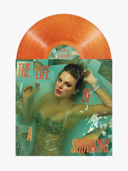 The Life of a Showgirl  by Taylor Swiftin branded component on a light gray background